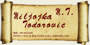 Miljojka Todorović vizit kartica